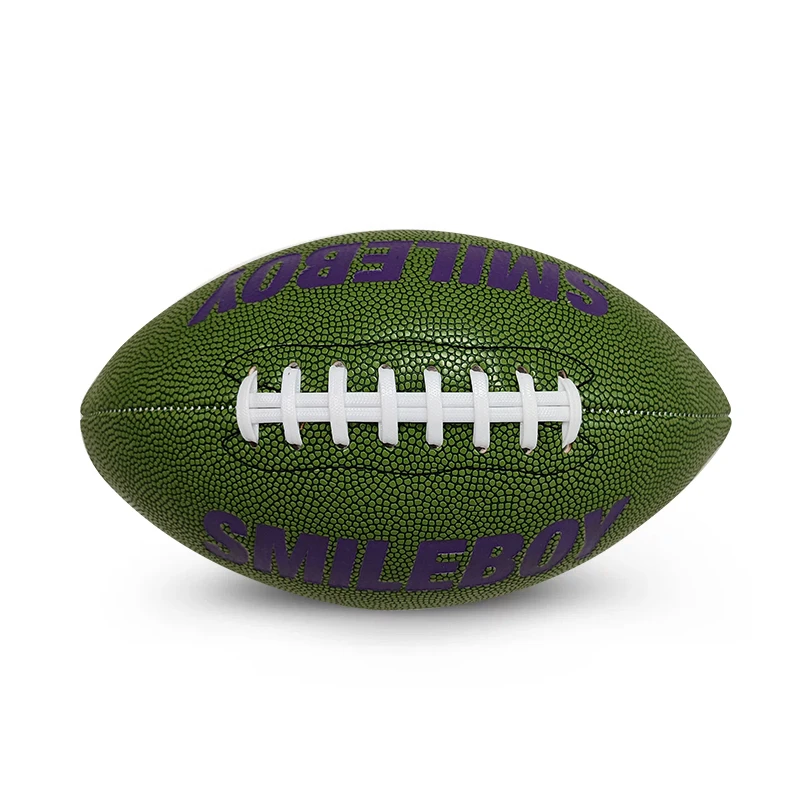 OEM Factory Price Pro Style Double Tuck Synthetic Laces Custom American Football Inflatable Rugby Ball
