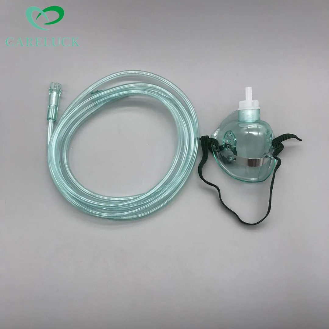 Pvc Disposable Medical Non-Rebreather Portable Oxygen Cylinder Mask Hyperbaric Chamber Oxygen Mask Snorkel Mask Oxygen