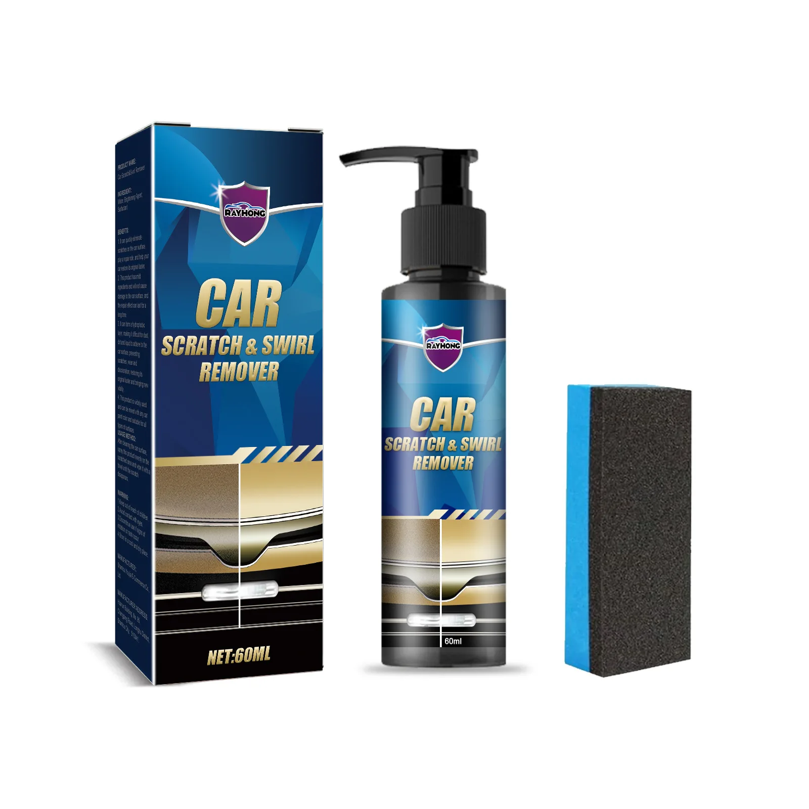 OEM Hot Sale Car Scratch Repair Paint Surface Maintenance Refurbishment Polishing Automotive Car Scratch Swirl Remover 60ML