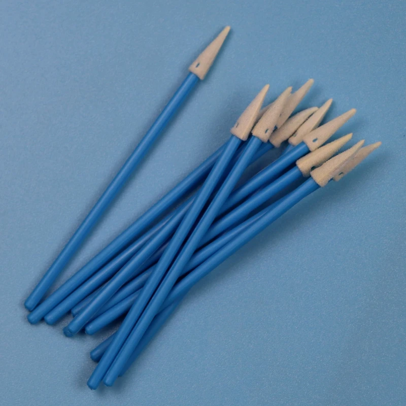 750 Lint Free Mini Pointed Sponge Stick Car Cleaning ESD Foam Swab for Cleanroom