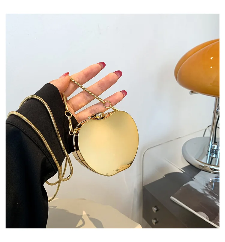 Fashion Ladies New Shiny Acrylic Chain Purse One Shoulder Bag Mini Headphone Handbag for Women