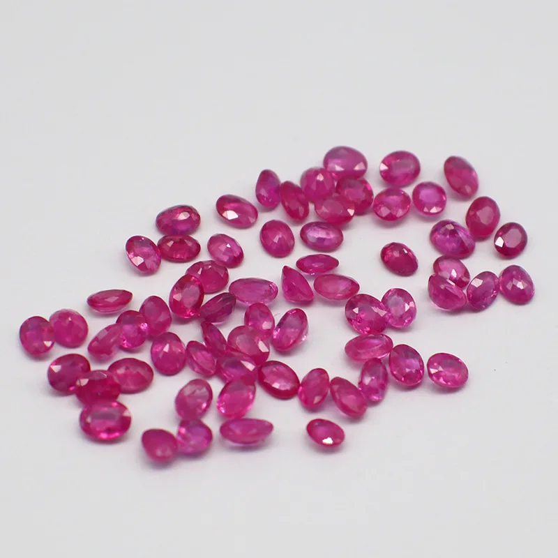 MEDBOO Fashion Jewellery Factory Oval Cut Real Polished Natural Unheated Pigeon Red Ruby Gems Loose Gemstones For Jewelry Making