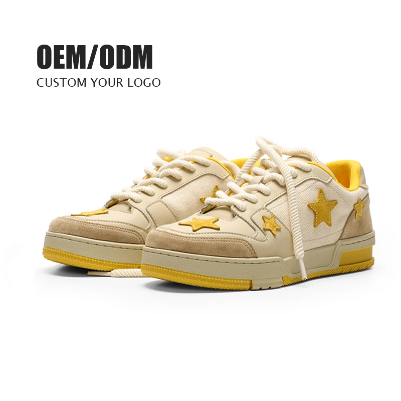Custom Sneakers Branded Blank Skateboard Manufacture OEM Basketball Custom Low Cut Sole Leather Sneaker Shoes