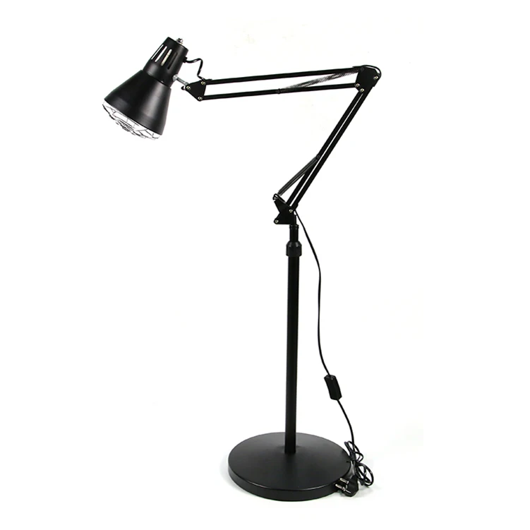 Quality black color 100-275W vertical floor stand beauty salon heating infrared physical therapy lamps
