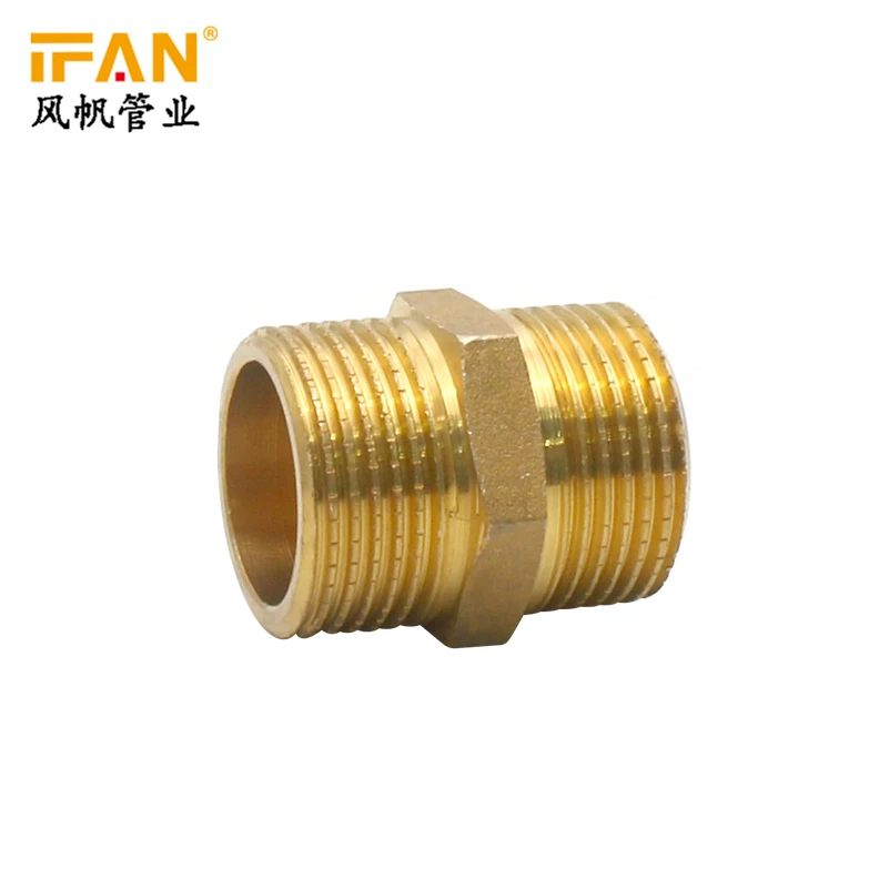 Manufacturer Brass pipe fittings BSP Thread Fittings Mamelon 1/2inch-4inch Brass Nipple