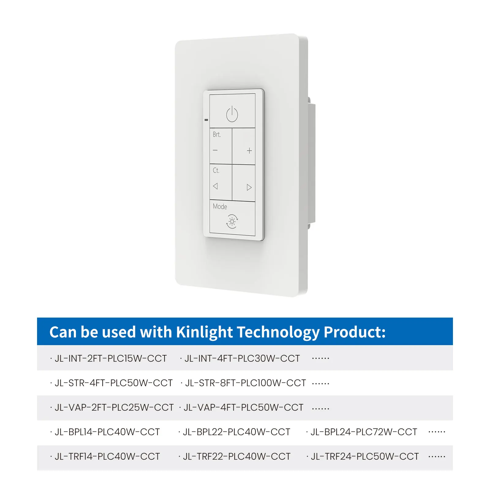 High Quality Small Electric Wall Dimmer Light Switch 1 Gang Combination Switch 0-100% brightness 2700k-6500k PLC Smart switch
