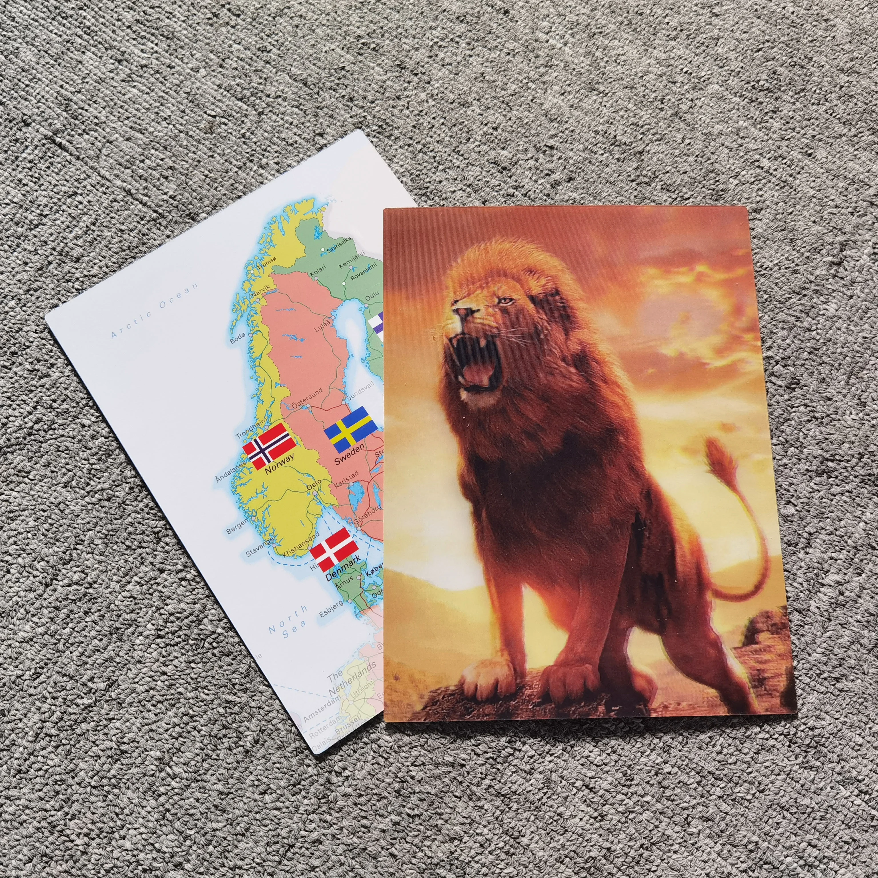 Cute animals 3D lenticular cards custom trading cards for giveaway
