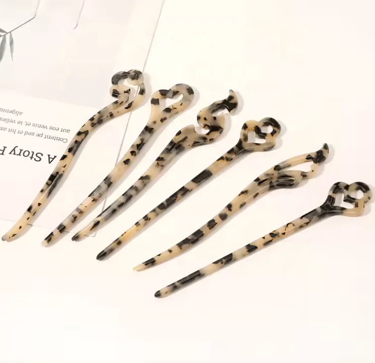PDANY Wholesale Custom Fashion Girl Hair Stick High Quality Cellulose Acetate Butterfly Hairpin Acetate hair stick for Girls
