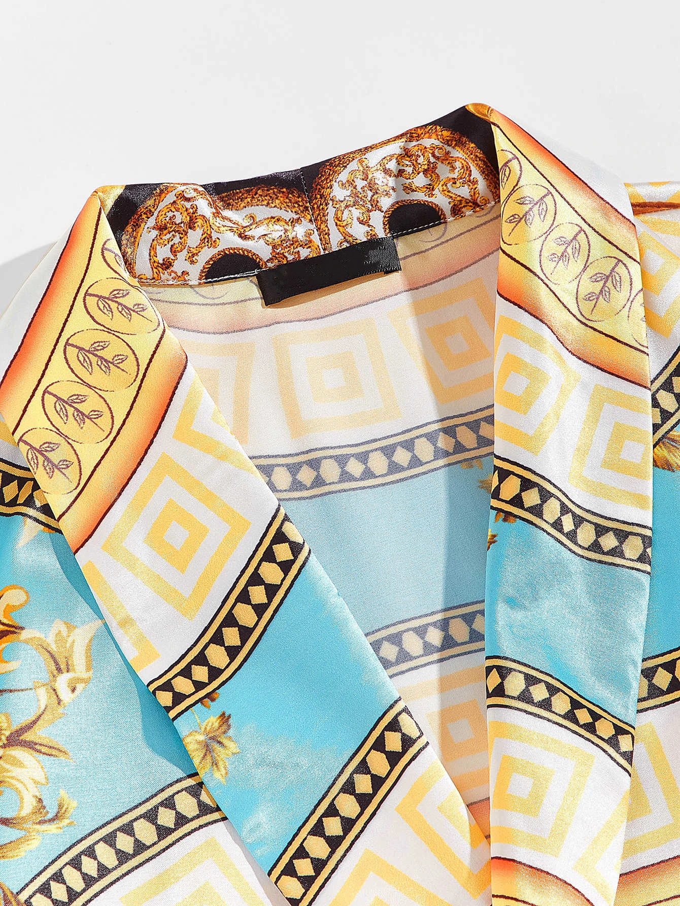 Custom Printed Design Man Bathrobes Satin Adults Mens Luxury Silk Robes