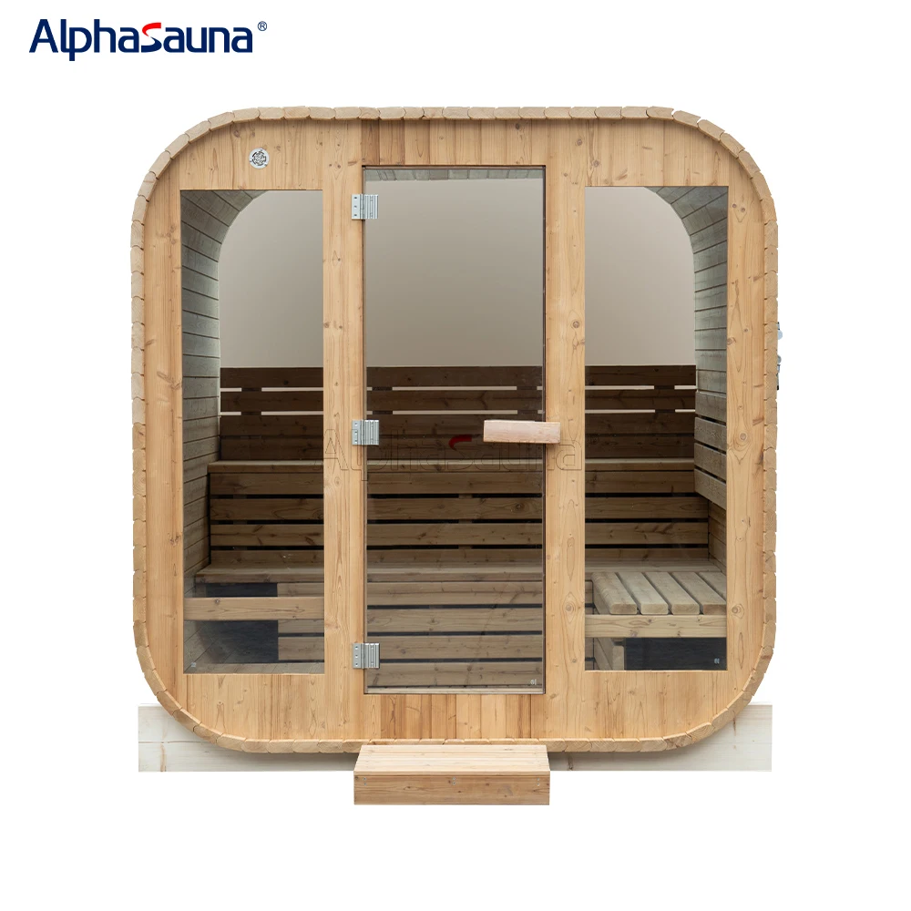 Tradition Ceder Wood Outdoor Sauna Cabin Shed Garden Sauna Customized Big Size Two People Steam Sauna Room