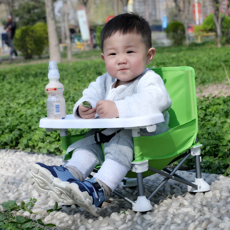 Beach Chair for Travel Outdoor Folding Chair Camping Chair Booster Seat with Tray for Feeding Indoor
