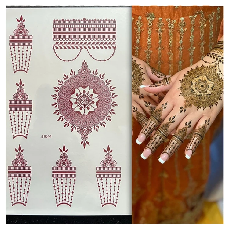 Wedding Water Transfer Smart Sticker Temporary Waterproof Sexy Henna Lace Tattoo Sticker