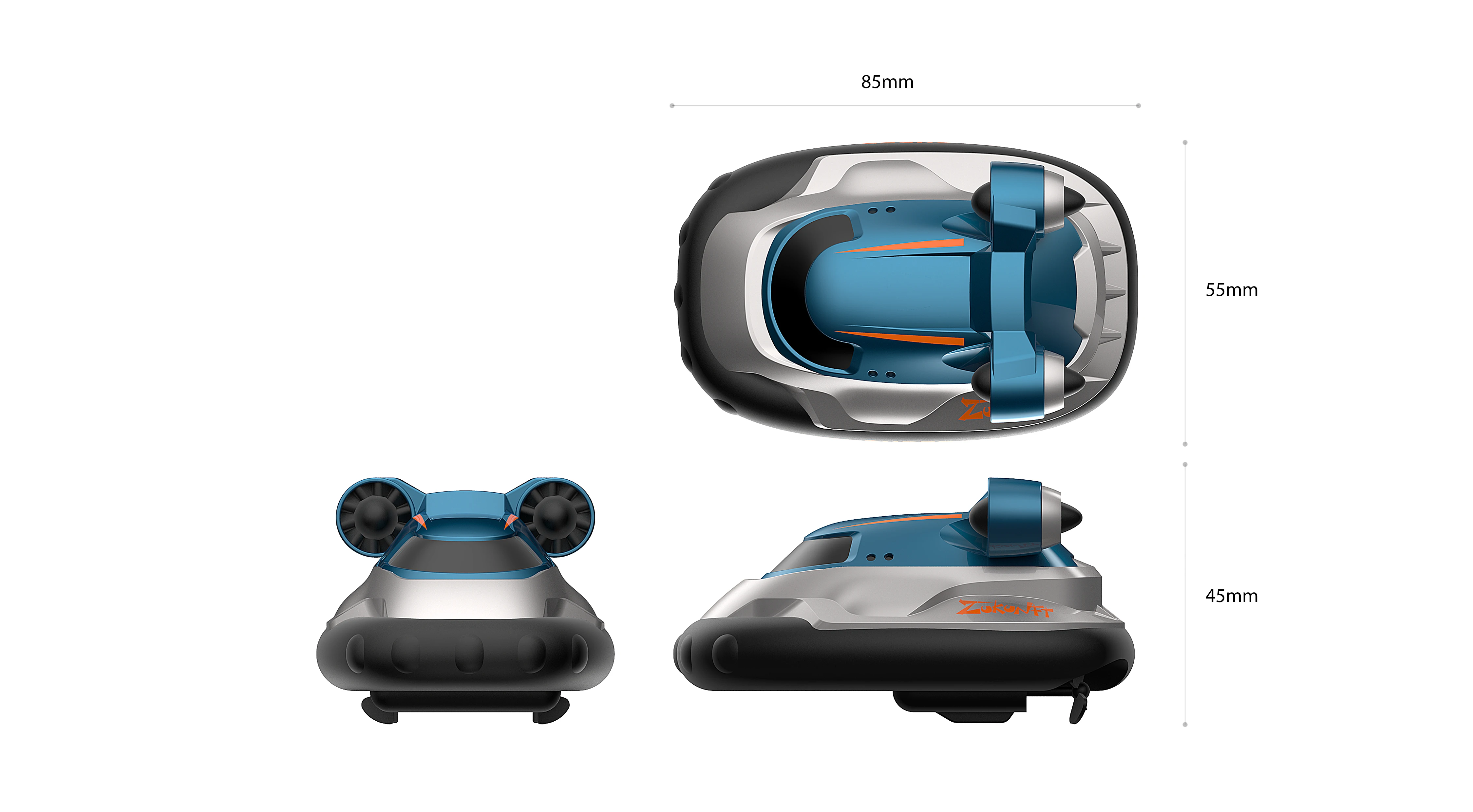ISO9001 BSCI RC Mini 2.4GHz Electric Speedboat Portable Light Remote Control Boat Hovercraft High Speed Ship Toys For Children