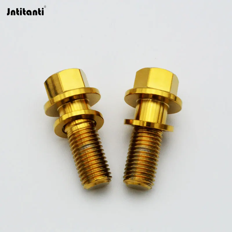 Jntitanti Gr5 titanium flange bolt fastener screws bolt for Motorcycle