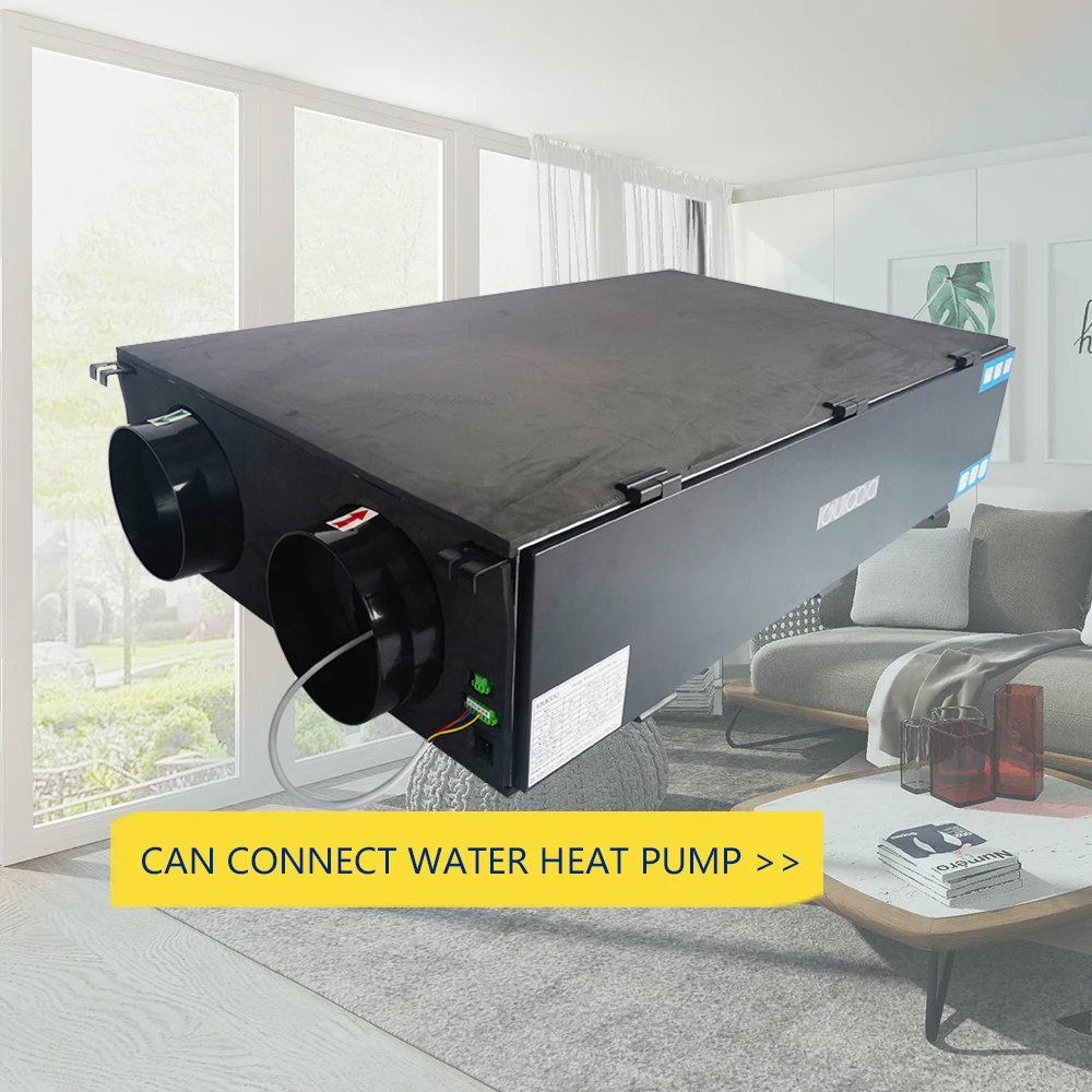 High Purification Home air recuperator ventilation heat recovery ventilation system with smart wifi control