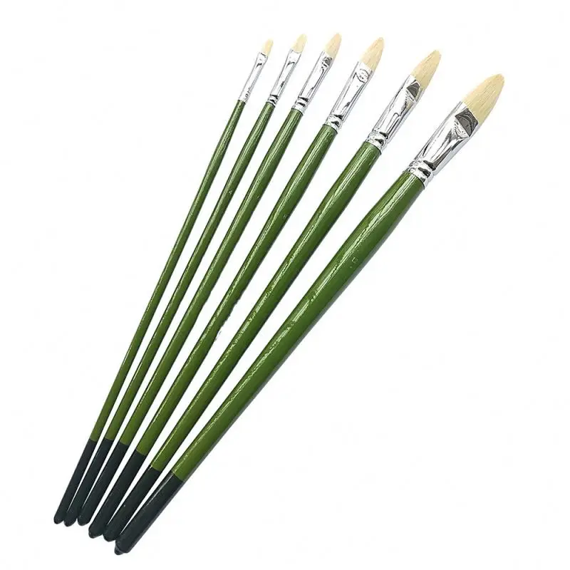 Factory Wholesale Professional 6pcs/set Oil Paint Artist Brush With opp Bag Artist Painting Brushes Set