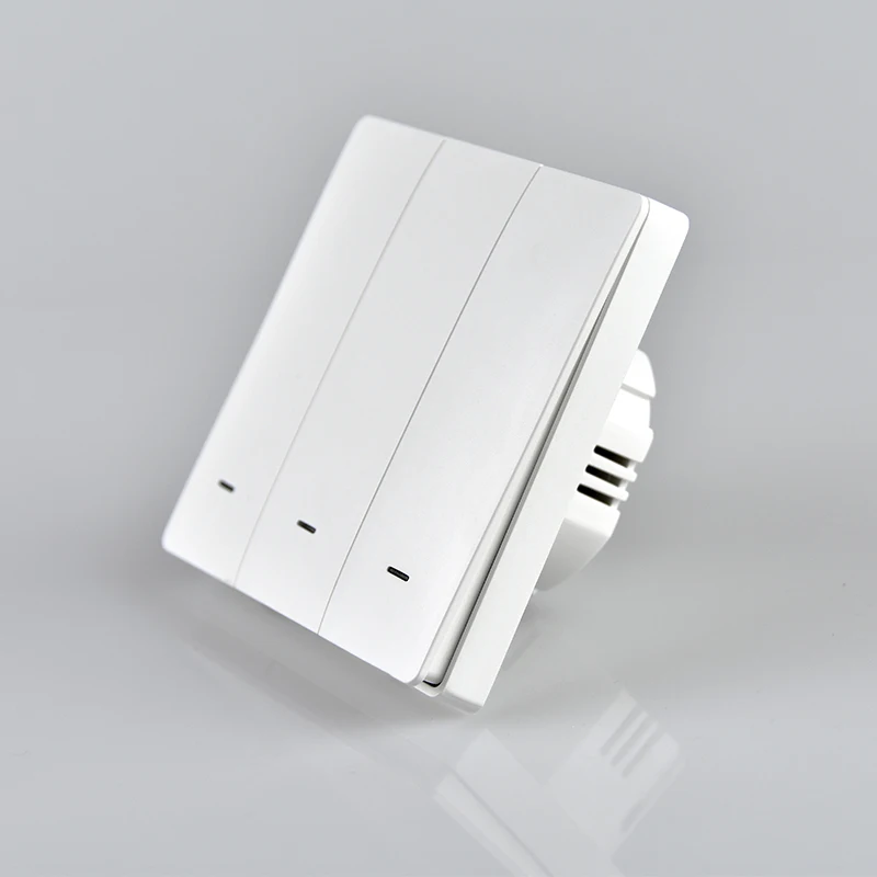 Support Integration 3Gang 100-240VAC Intelligent WIFI Button Switch, EU Standard Smart WIFI Light Switch