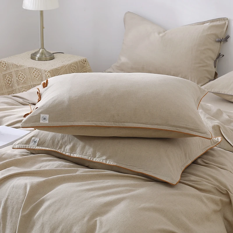 Hot Sales High Quality Customized 100% Cotton linen Bedding Set Bed Sheets