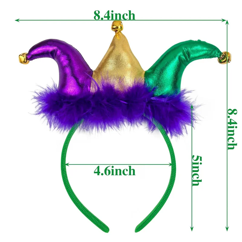 Головные уборы Mardi Gras Jester Clown фиолетовая зеленая Золотая шляпа для маскарада аксессуар косплея идеальный вечеринки выпускной