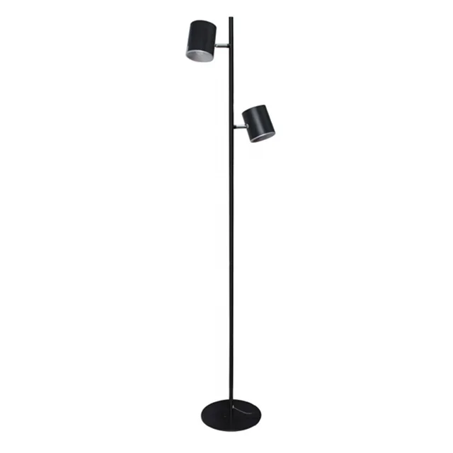 
Modern Double Head LED Floor Lamp with Touch Dimmable Switch for Side Reading etc. 
