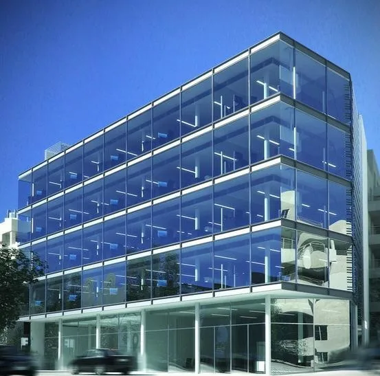 Commercial Exterior Aluminium Glass Facade Energy Saving Soundproof Aluminum Curtain Wall