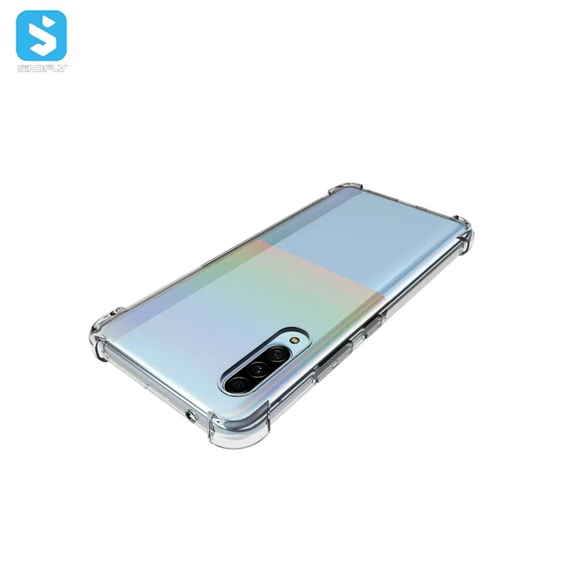 Мягкий ТПУ чехол для телефона прозрачный силиконовый Samsung A90 5G бронированный сотового