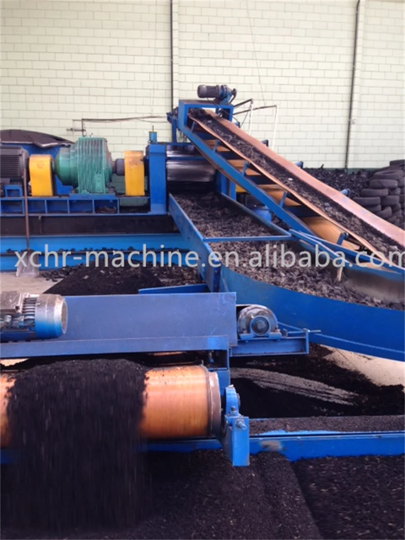 Full Automatic Tyre Rubber Production Line Scrap Used Car Truck Tires Shredder Cutting Recycling Machines