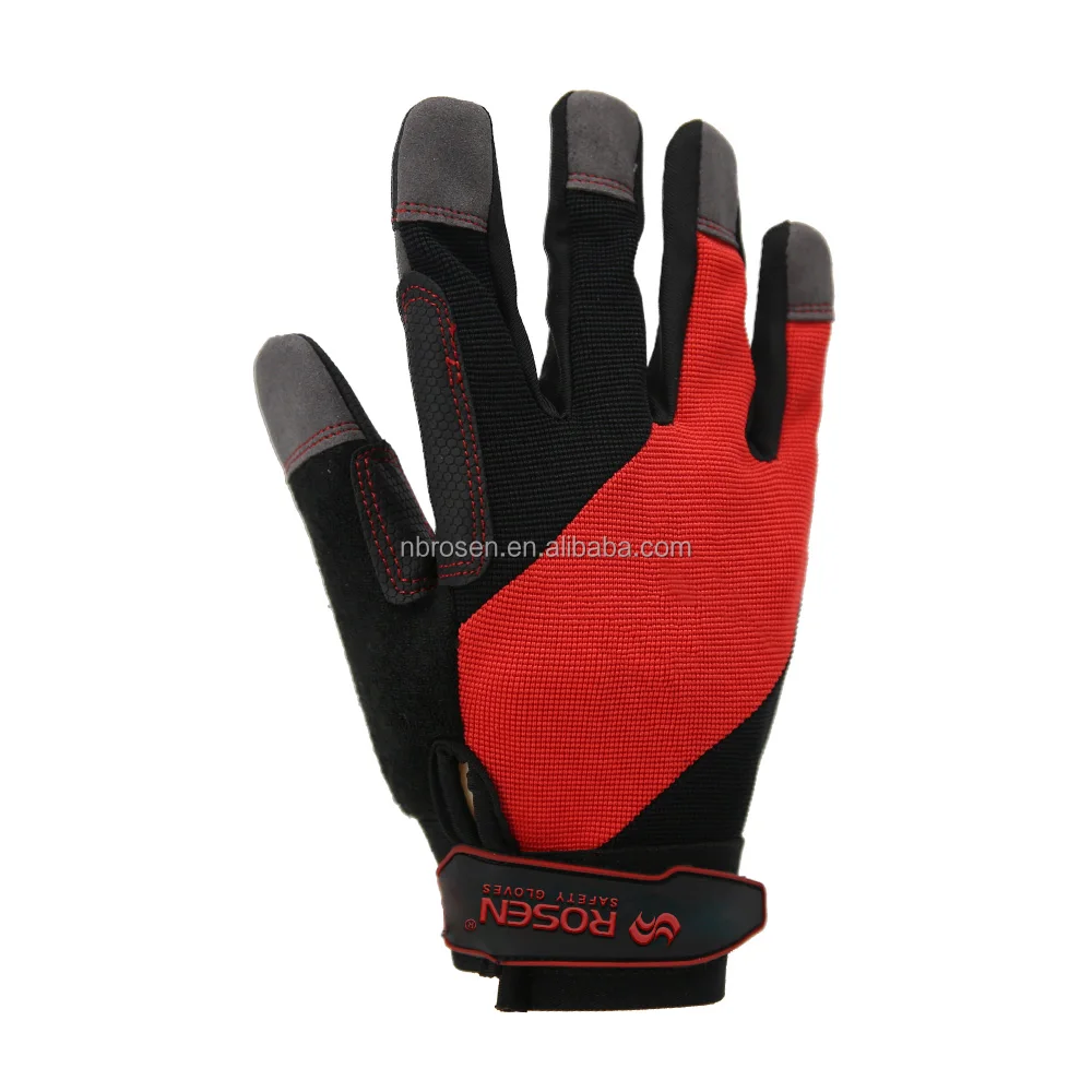 Working Glove Making Machine Synthetic Leather Microfiber Breathable Safety Hand Protection General Purpose Mechanic Gloves