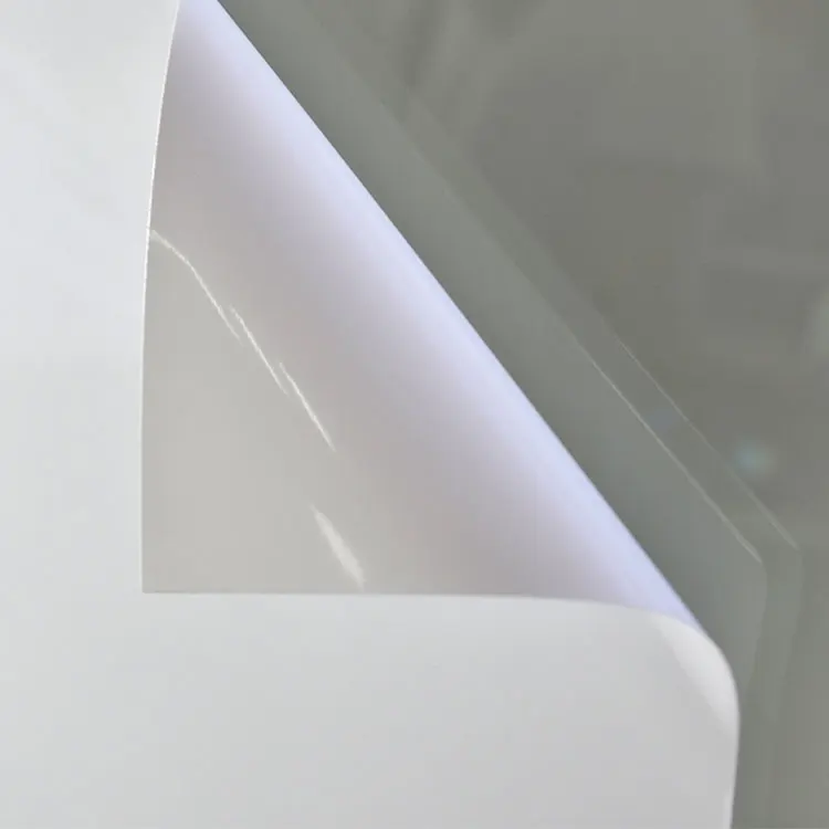 170gsm PVC Self-Adhesive Vinyl Sticker Roll Matt White Solvent Printing Wrap PET Fabric with Permanent Glue