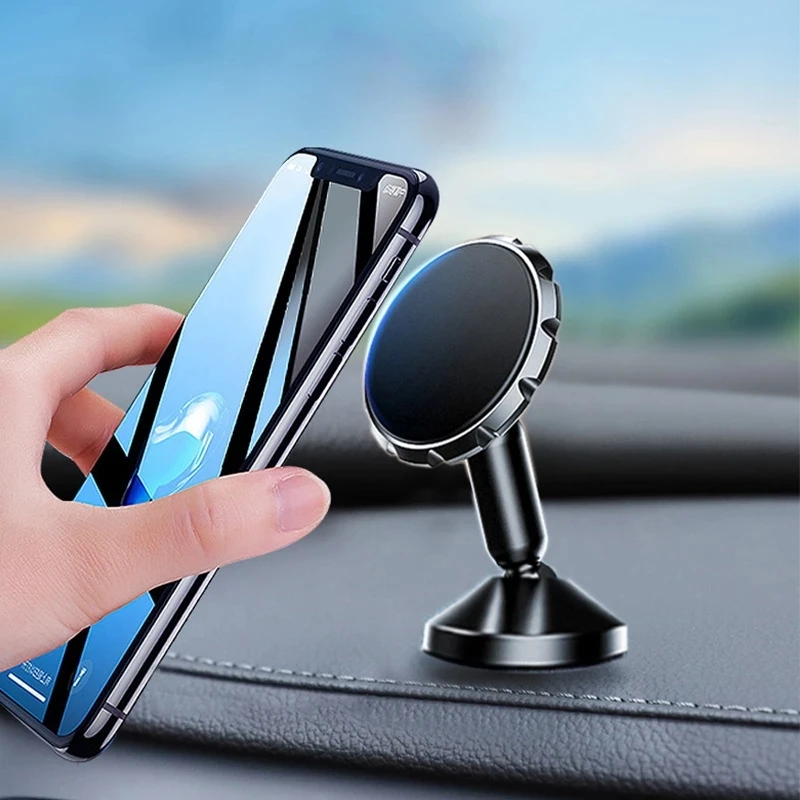 Car Phone Holder Magnetic Universal Magnet Phone Mount for iPhone Samsung in Car Mobile Cell Phone Holder Stand 360 Rotation