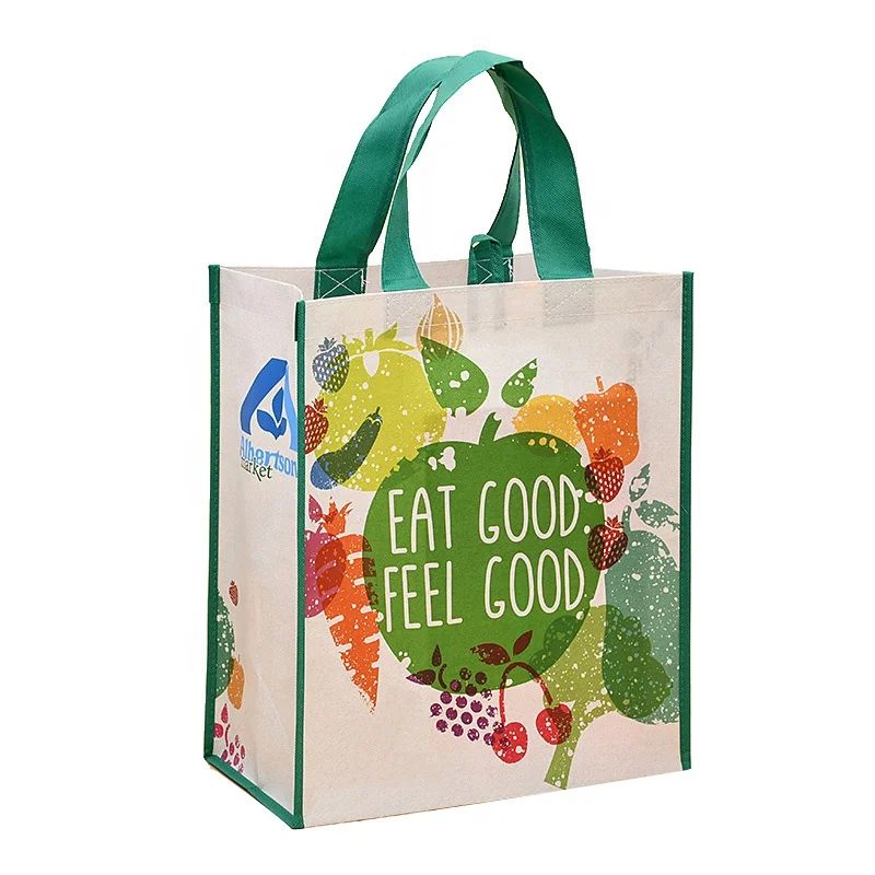 Reusable eco-friendly lamination shopping ultrasonic pla 100g non woven bag