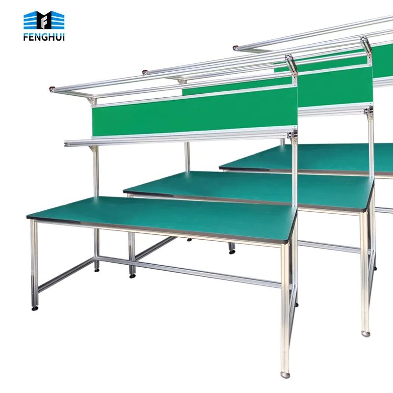 Fenghui customized industrial aluminum profile workbench workbench with tool rack for workshop