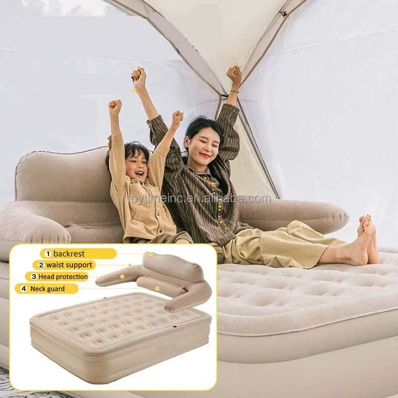 high-quality double Air Mattress with Built in Pump Wholesale Inflatable Mattress for Guest Inflatable Blow Up Air Bed