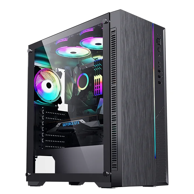 pc case model with ARGB Strip support vertical VGA gaming casing computer case atx case