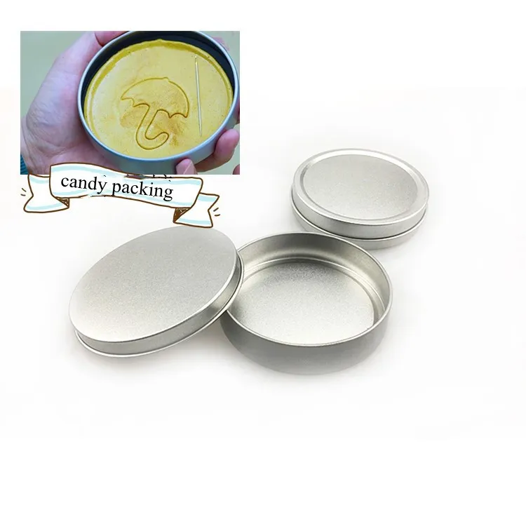 custom tinplate round tin box candy touch sugar cookie packing box  fidget spinner metal case
