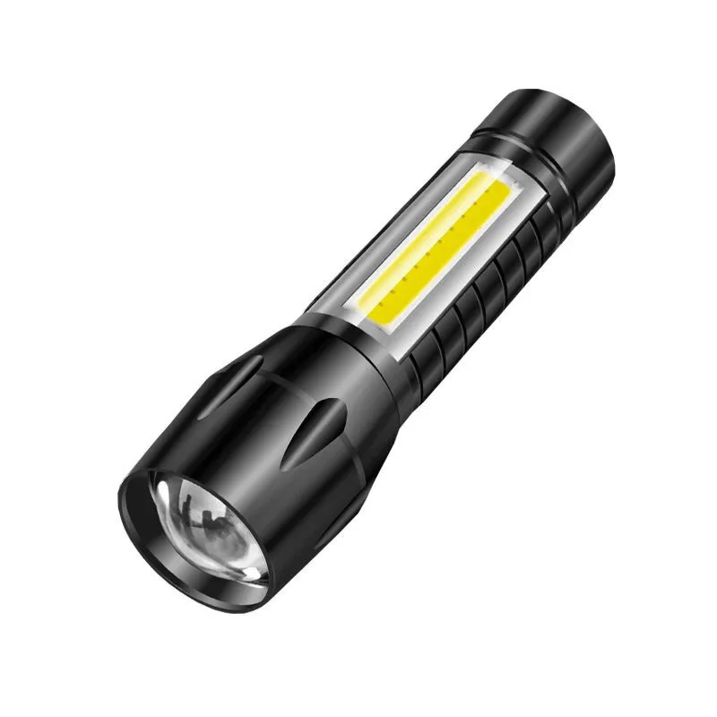 Светодиодный уличный фонарик 14500 с зумом перезаряжаемый от USB многофункциональный мини сильным светом