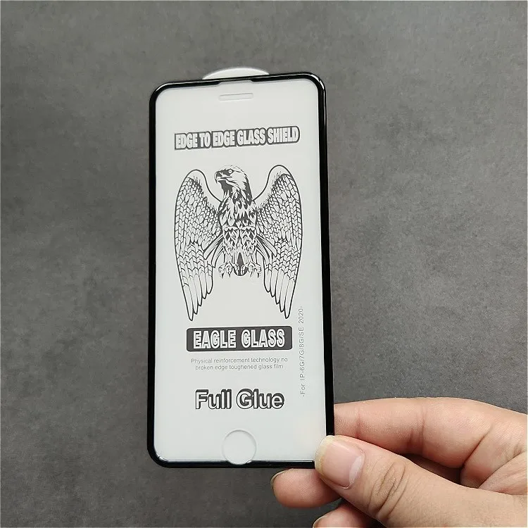 Silicone edge airbag tempered glass screen protector for iphone 13 screen protector eagle baseboard for samsung for screen guard