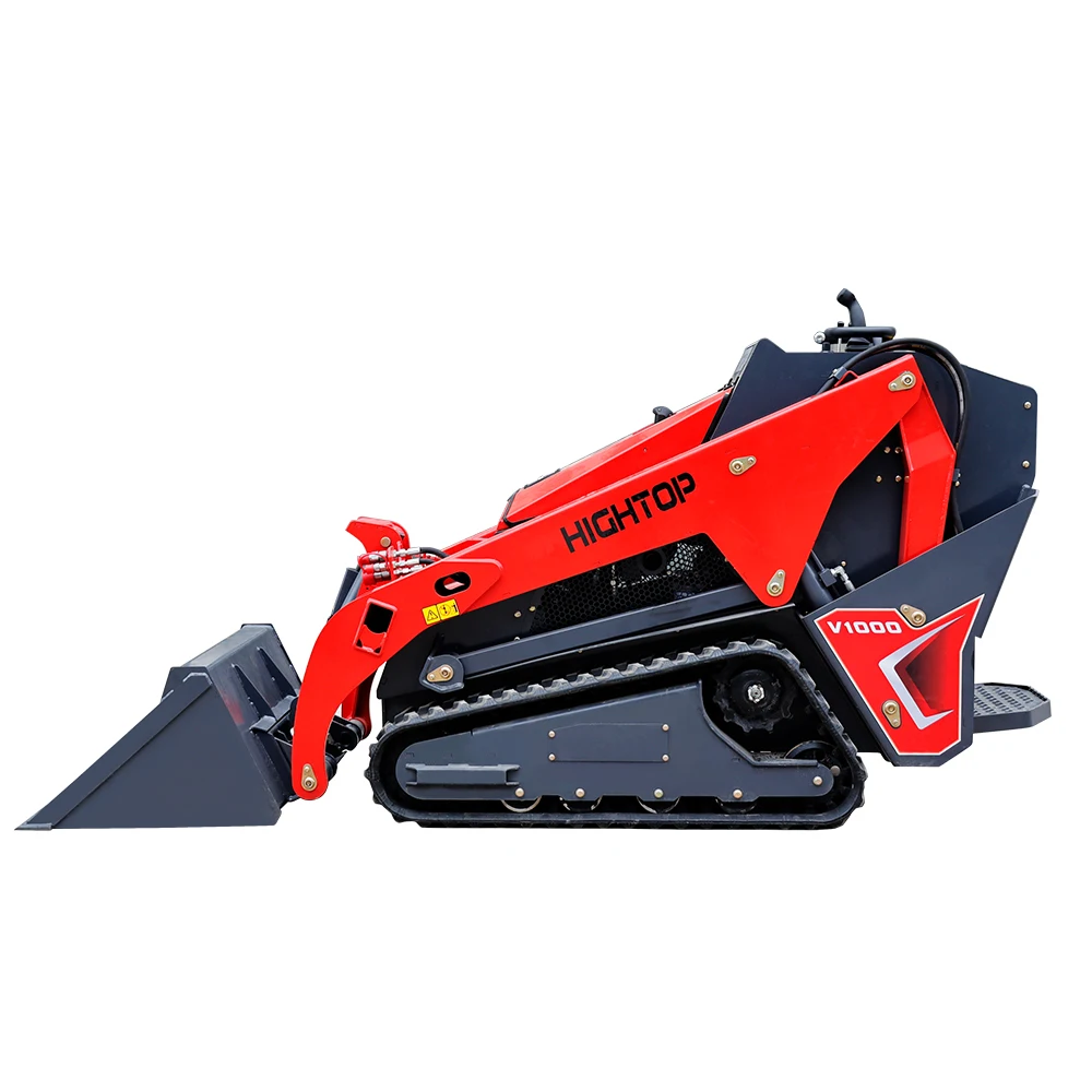 Mini 1 Ton Skid Steer Loader China Hightop Brand new Condition Gear Retail Wheel Loader Parts Attachments Sale