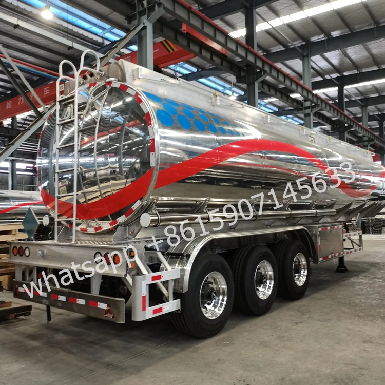 38kl 42kl 43kl Aluminum Stainless Steel Fuel Oil Tanker Trailer 3 Axle 4 Compartment Diesel Gasoline Tank Truck Truck Trailer