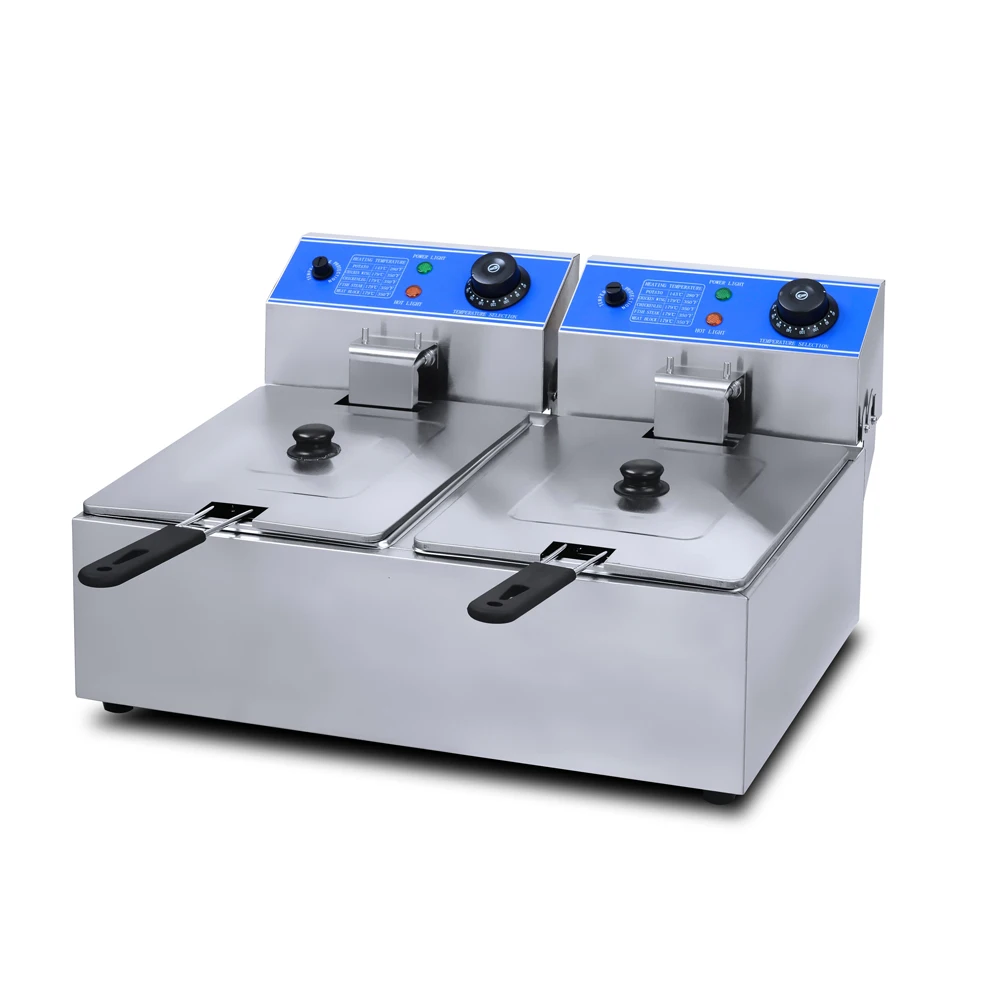 Wholesale 2 Tanks 2 Baskets Donut Fryer Comercial Freidora De Papas Fritas Industrial Fryers