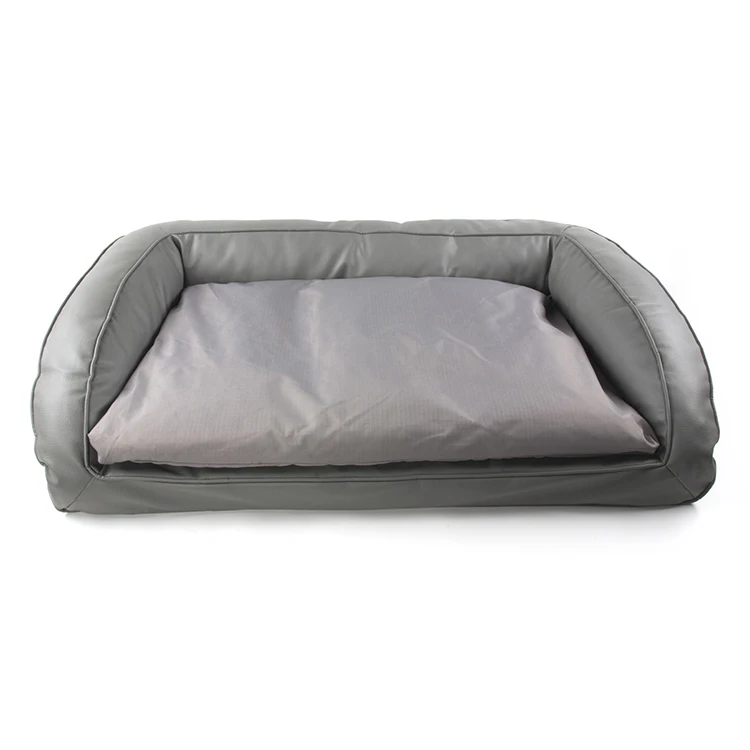 All Weather Leather Pet Dog Sofa Bed Extra Comfort Large Sleep Couch For Large Dogs Washable Sofa Memory Foam Dog Bed