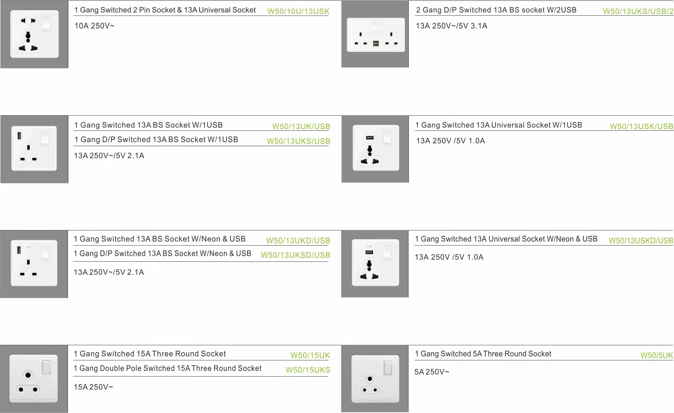 wall switch 2gang1way wall switch with Neon 250V 16A light switches with CE certification China factory and supplier