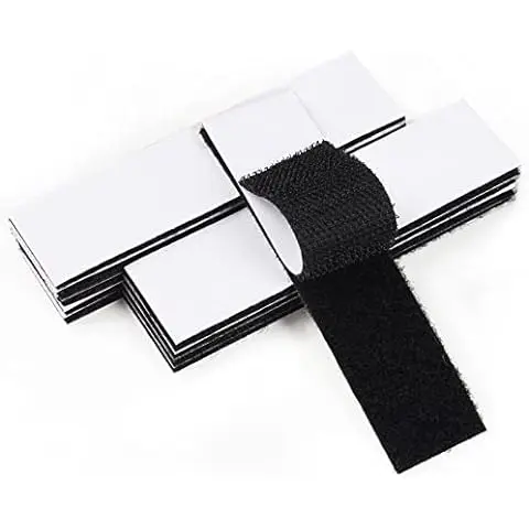 hook and loop strip tape nylon polyester self-adhesive sticks hook and loop  tape 100mm mesh fabric double-sided adhesive tape