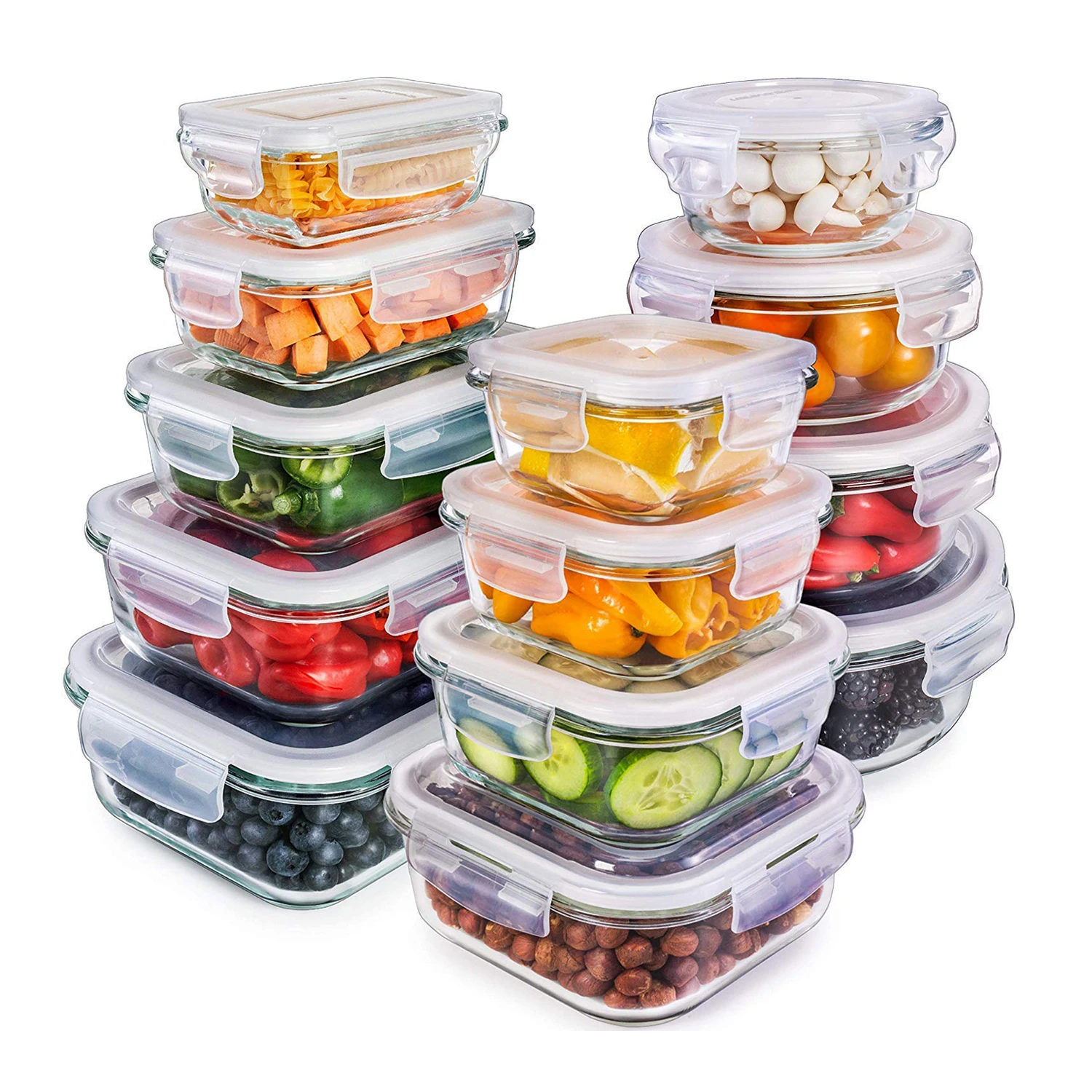 Multifunctional lid glass vacuum food storage container with low price