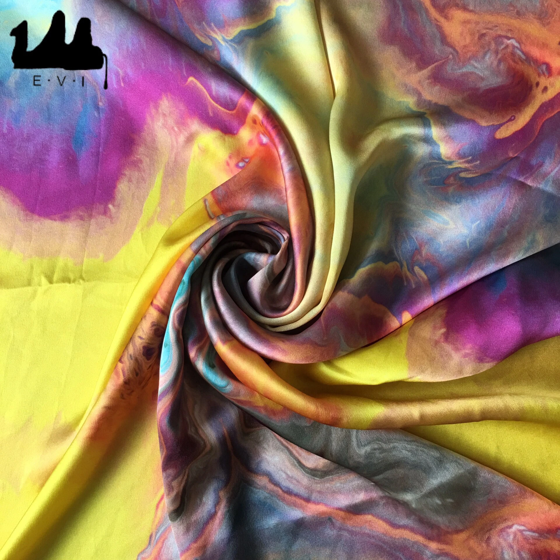 100%  digital printed silk fabric