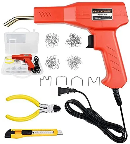 50W Plastic Welder Plastic Welding Kit Hot Stapler  Car Bumper Repair Kit  Plastic Welder Gun Kit with 200PCS welding nails
