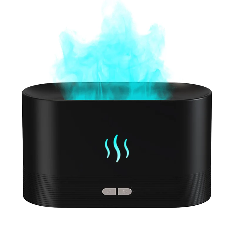 Flame Humidifier Essential Oil Diffuser with Flame Night Light Aromatherapy Diffuser for Small Room Bedroom with Auto Shut-Off
