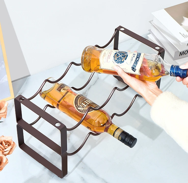 Wire Wine Bottle Rack Metal Wine Storage Organizer Cabinet Wine Bottle Holder