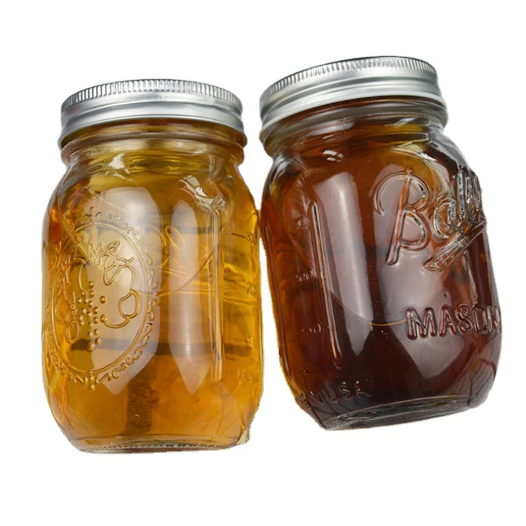 Manufacturer wholesale transparent glass storage tank tea storage bottle kids dining print label restaurant supplies