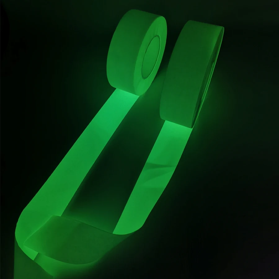Cotton FR Photoluminescent Fabric Tape Luminescent glow in the dark Flame Fire Retardant